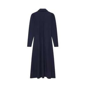 Mint Velvet Navy Textured Zip Detail Midi Dress